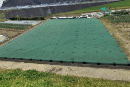 畑の雑草対策事例 施工後